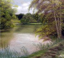 Karpendonkse plas 3. pasteltekening.