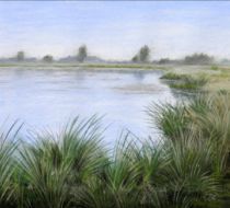 Starven Strabrechtse heide. Getekend met pastel.